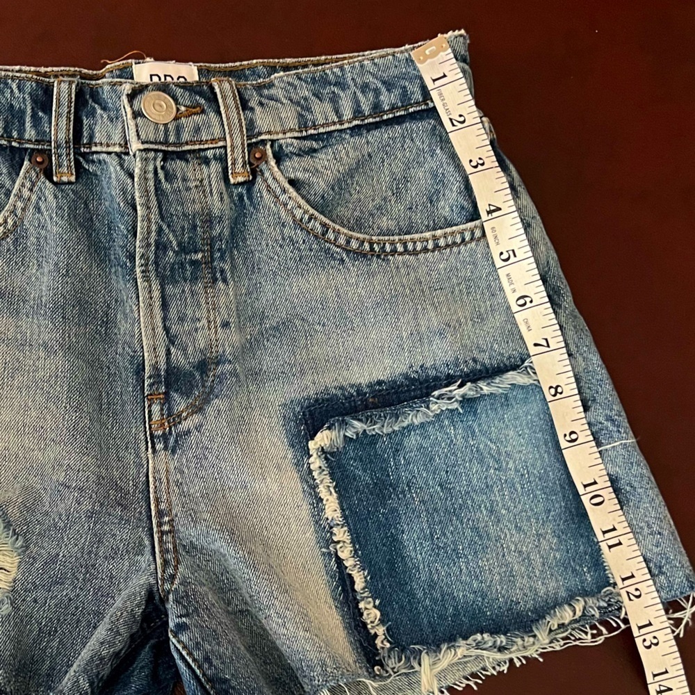 Bdg High Waist Patchwork Button Fly Distressed De… - image 6